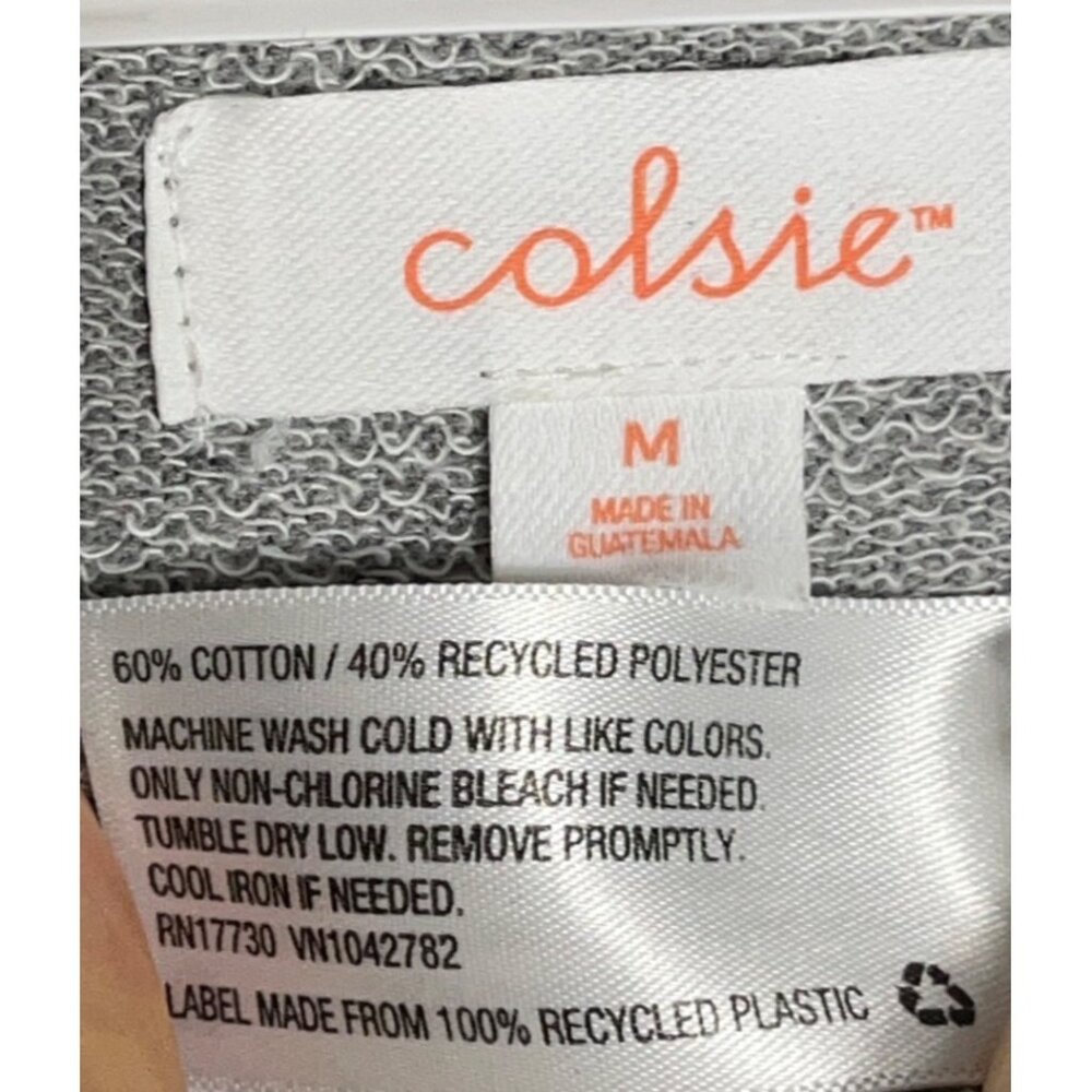 Colsie Hoodie Gray Crop Oversized Lounge Casual Basic Pullover Unisex Womens M - Picture 8 of 9